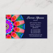 Half Mandala 07 - Dunkle Marine Visitenkarte (Rückseite)