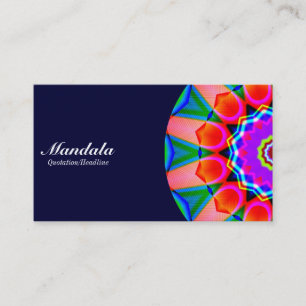 Half Mandala 07 - Dunkle Marine Visitenkarte