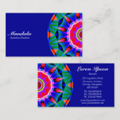 Half Mandala 08 - Blue 000099 Visitenkarte (Vorne/Hinten)