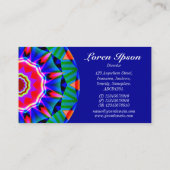 Half Mandala 08 - Blue 000099 Visitenkarte (Rückseite)