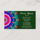 Half Mandala 08 - Dunkelgrün 003300 Visitenkarte (Rückseite)