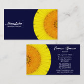 Half Mandala 09 - Dunkle Marine Visitenkarte (Vorne/Hinten)