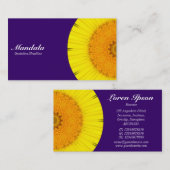 Half Mandala 09 - Tief Lila 330066 Visitenkarte (Vorne/Hinten)