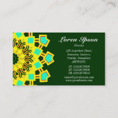 Half Mandala 110714(5) - Dunkelgrün Visitenkarte (Rückseite)