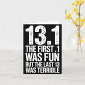 Half Marathon Art For Men Women 13.1 Half Marathon Karte (Gelbe Blume)