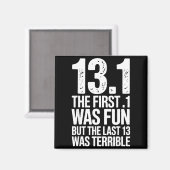 Half Marathon Art For Men Women 13.1 Half Marathon Magnet (Vorderseite/Rückseite)
