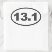 Half Marathon Oval Decal Ovaler Aufkleber (Tasche)