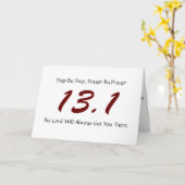 Half Marathon Viel Glück Card Karte (Gelbe Blume)