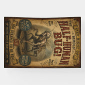Half-Mensch-Käfer-Horrorkarnevalplakat Banner (Horizontal)