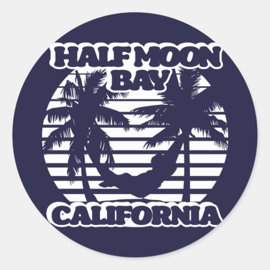 Half Moon Bay Kalifornien Runder Aufkleber (Vorderseite)