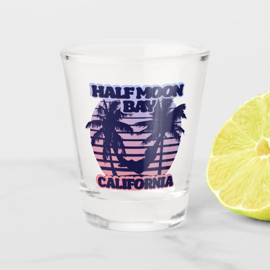 Half Moon Bay Kalifornien Schnapsglas (Vorderseite)
