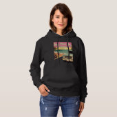Half Moon Bay Retro Beach Vacation Souvenir Califo Hoodie (Vorne ganz)