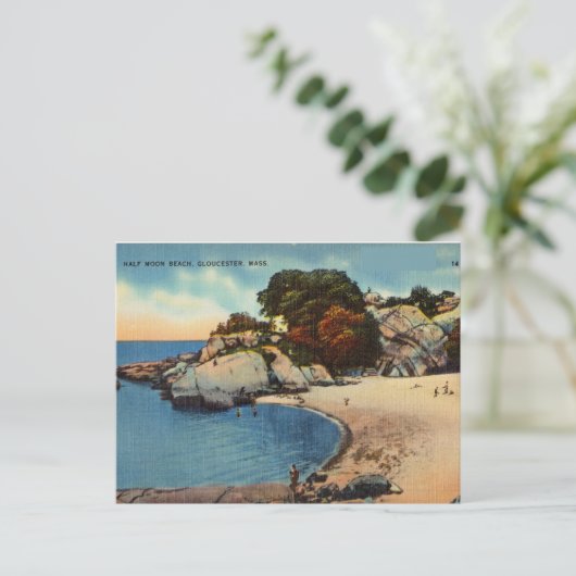 Half Moon Beach, Gloucester Massachusetts Postkarte (Stehend Vorderseite)