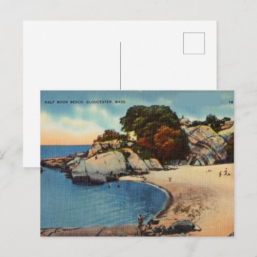 Half Moon Beach, Gloucester Massachusetts Postkarte (Vorne/Hinten)