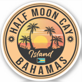 Half Moon Cay Bahamas Retro Vintager Urlaub 60er Aufkleber