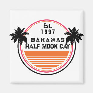 Half Moon Cay Bahamas Vintage-Familienurlaub Magnet