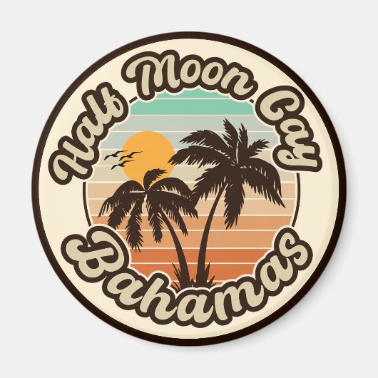Half Moon Cay Bahamas Vintager Familienurlaub 60er Magnet (Vorne)