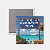 Half Moon Cay Magnet (Vorderseite/Rückseite)