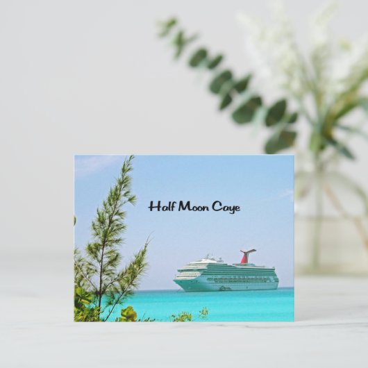 Half Moon Caye Bahamas Postkarte (Stehend Vorderseite)