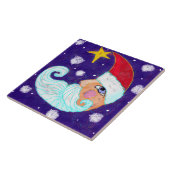 Half Moon Santa Abstract Art Fliese (Seite)