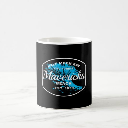 Half Moon Y Mavericks Beach Surfing Gift Travel  Kaffeetasse (Mittel)