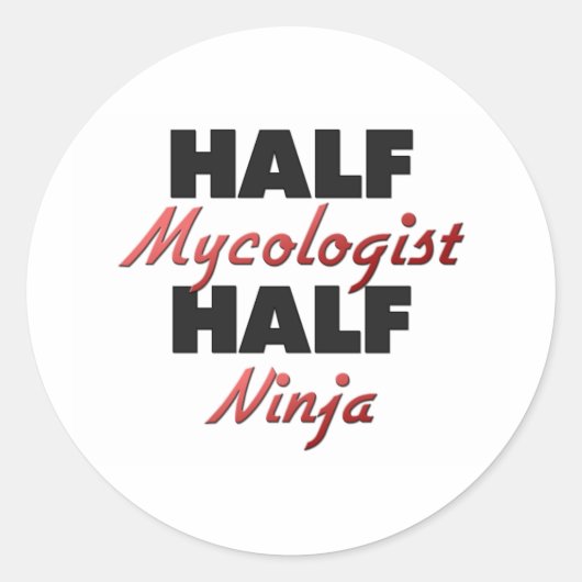 Half Mykologe Half Ninja Runder Aufkleber (Vorderseite)