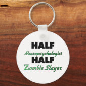 Half Neuropsychologin Half Zombie Slayer Schlüsselanhänger (Vorderseite)