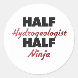 Half Ninja Hydrogeologin Runder Aufkleber