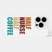 Half Nurse Half Coffee Funny Nurse iPhone Hülle (Rückseite (Horizontal))