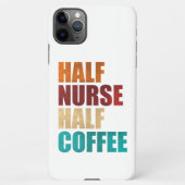 Half Nurse Half Coffee Funny Nurse iPhone Hülle (Rückseite)