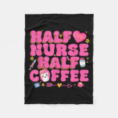 Half Nurse Half Coffee Nurse  Fleecedecke (Vorderseite)