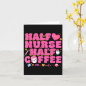 Half Nurse Half Coffee Nurse Karte (Gelbe Blume)