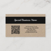 Half Oval Professional Photo Nanny & QR Code Visitenkarte (Rückseite)
