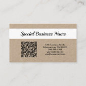 Half Oval Professional Photo QR Code Nanny  Visitenkarte (Rückseite)