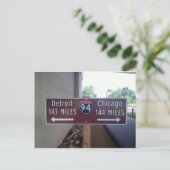 Half Point, Detroit Chicago. Postkarte (Stehend Vorderseite)