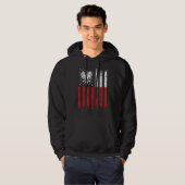 Half Polish Half American Flag Poland USA Hoodie (Vorne ganz)