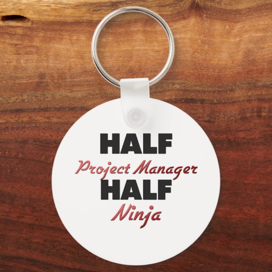 Half Projektleiter Half Ninja Schlüsselanhänger (Vorderseite)