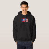Half Puerto Rican Half American Flag Puerto Rico U Hoodie (Vorne ganz)