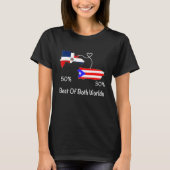 Half Puerto Rican Half Dominican Flag Map Combined T-Shirt (Vorderseite)