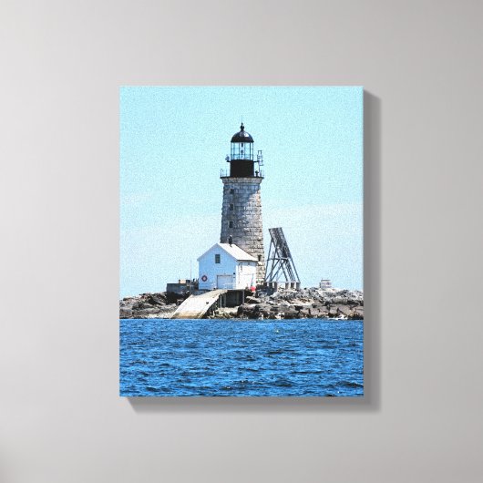 Half Rock Lighthouse, ME Wrapped Canvas Print Leinwanddruck (Vorderseite)