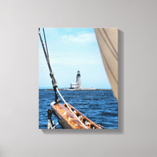 Half Rock Lighthouse, ME Wrapped Canvas Print Leinwanddruck