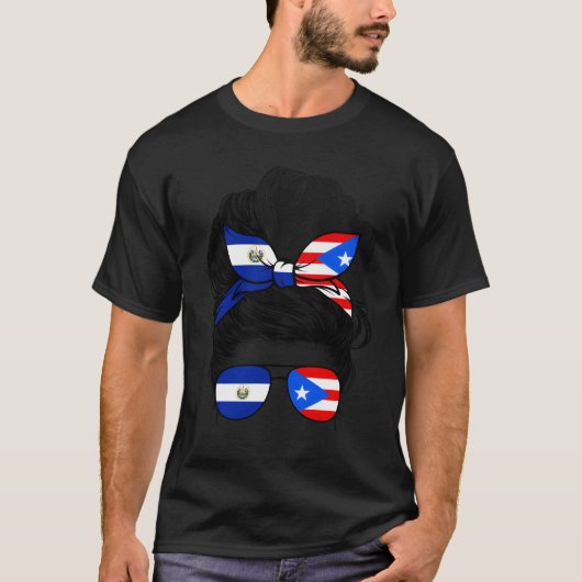 Half Salvadorian And Puerto Rican Rico El Salvador T-Shirt (Vorderseite)