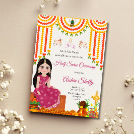 Half Saree Einladung Half Sari einladen