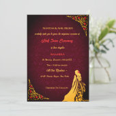 Half Saree Ritu Kala Samskara Einladung (Stehend Vorderseite)