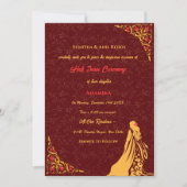 Half Saree Ritu Kala Samskara Einladung (Vorderseite)