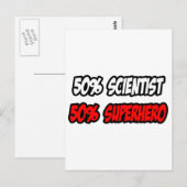 Half Scientist... Half Superheld Postkarte (Vorne/Hinten)