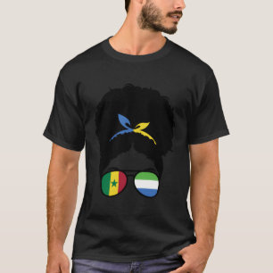 Half Senegalese Halbe Sierra Leone Afro T-Shirt