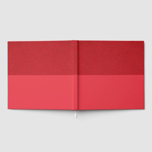 Half Textured Red Guest Book - Bold & Elegant Gästebuch (Voll)
