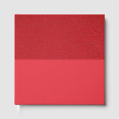 Half Textured Red Guest Book - Bold & Elegant Gästebuch (Vorderseite)