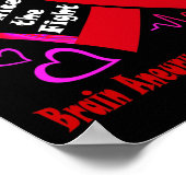 Half The Heart Twice The Fight Brain Aneurysm Awar Poster (Ecke)